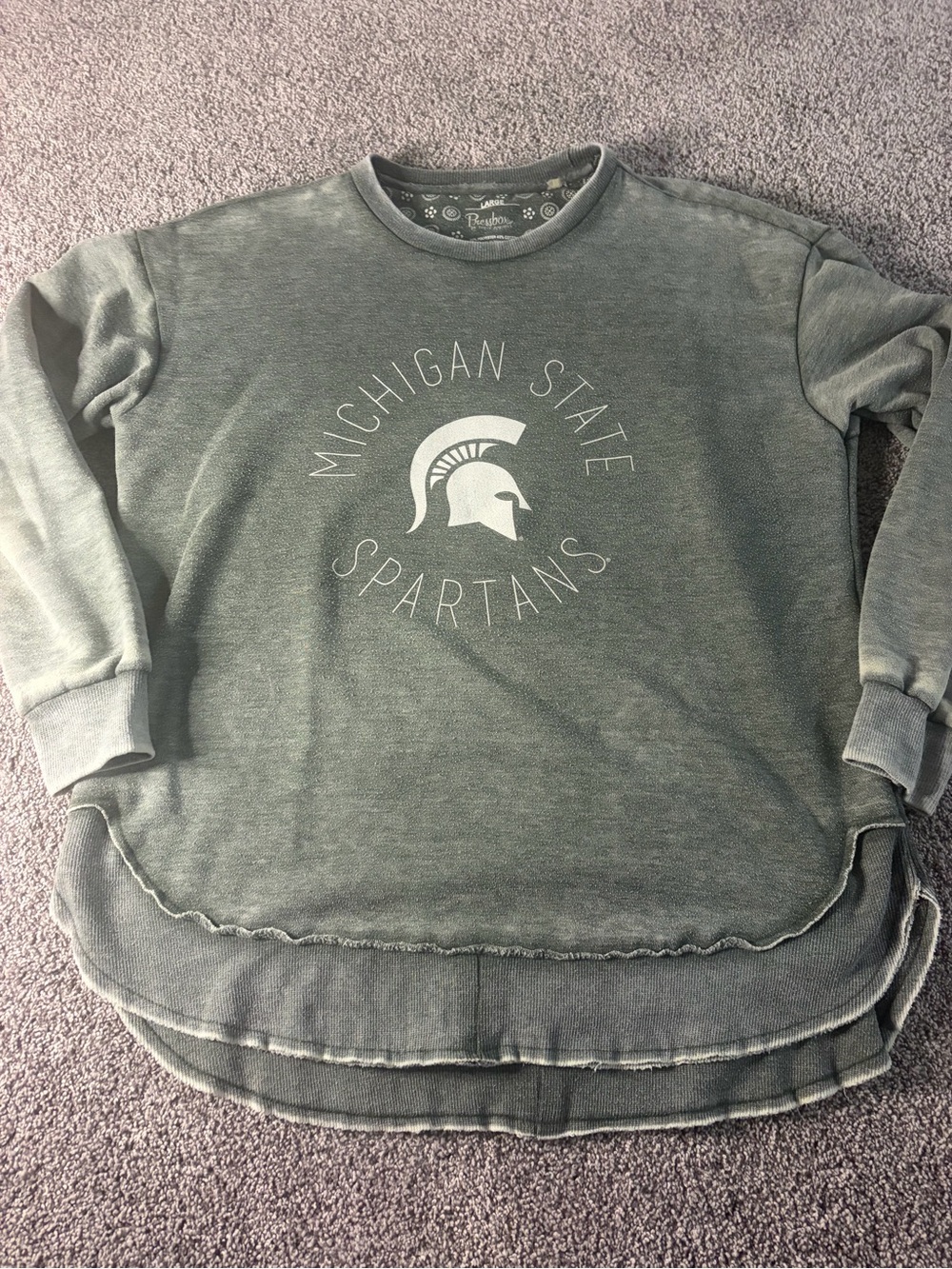 Michigan State Spartans Vintage Wash Crewneck Sweatshirt L